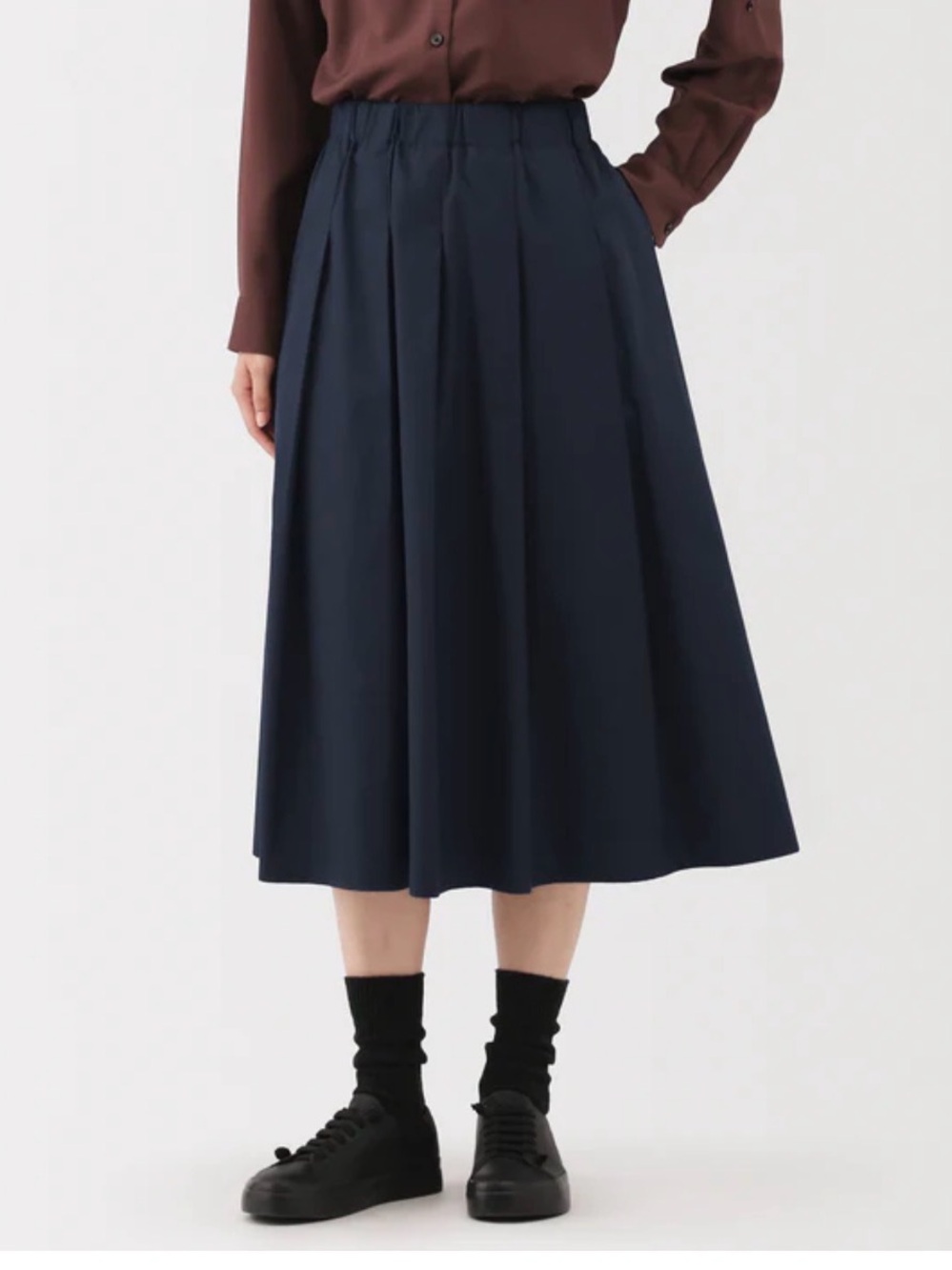 90s Vintage Full Pleated Maxi Skirt 6